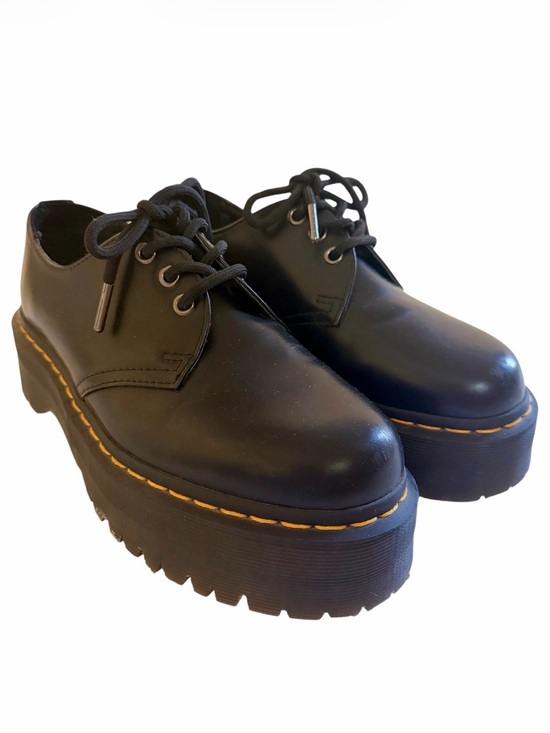 Dr. Martens Shoes - Dr. Martens 1461 Quad Platform Oxford Shoes Black Leather Women’s US 8 / Men’s 7